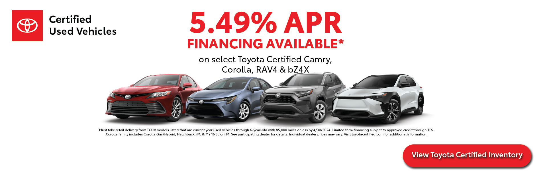 Toyota Certified Used Vehicle Offer | Woodrum Toyota of Macomb in Macomb IL