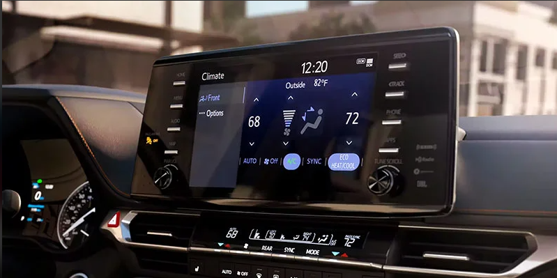 A photo of the ac control panel for a 2024 Toyota Sienna.