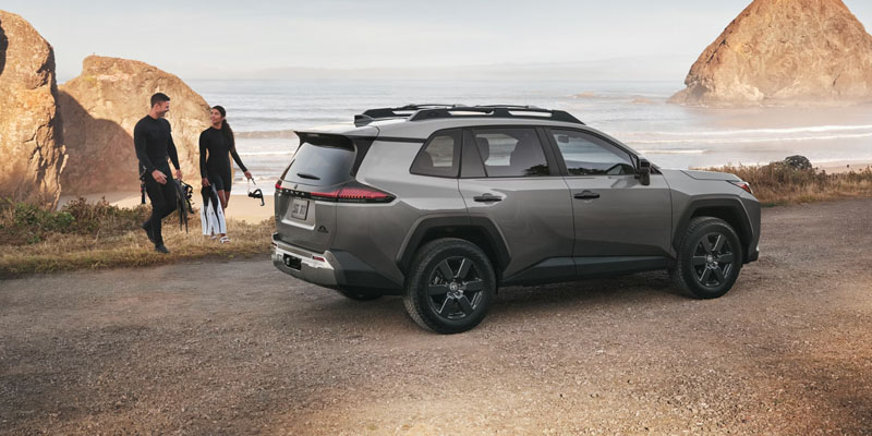 2026 Grey Toyota RAV4 stopped by river side