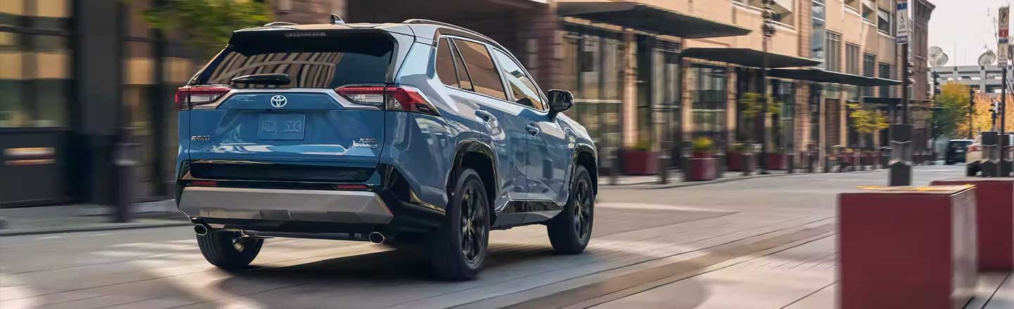 image of a blue Toyota SUV